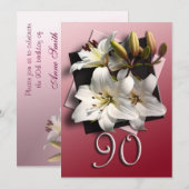 Invitation à la fête du 90e anniversaire - Lys bla (Devant / Derrière)
