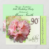 Invitation à la fête du 90e anniversaire - Rhodode (Devant / Derrière)