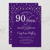 Invitation à la fête du 90e anniversaire - Silver  (Devant / Derrière)