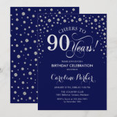 Invitation à la fête du 90e anniversaire - Silver (Devant / Derrière)