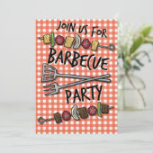 Invitation à la fête du barbecue en été (Debout devant)