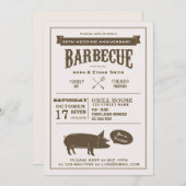 Invitation à la fête du barbecue Mariage (Devant / Derrière)