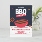 Invitation à la fête du barbecue moderne (Debout devant)
