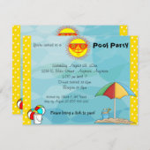 Invitation À La Fête Du Bonfire Et Du Pool (Devant / Derrière)