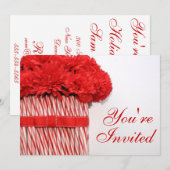 Invitation à la fête du bouquet de canne de bonbon (Devant / Derrière)