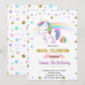 Invitation à la fête du caca de licorne (Devant / Derrière)