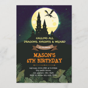 Invitation à la fête du château de Dragon