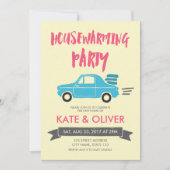 Invitation à la Fête du chauffeur de voiture rose  (Devant)