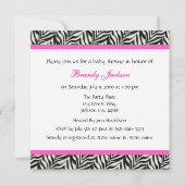 Invitation à la fête du Cheval de Zebra (Dos)