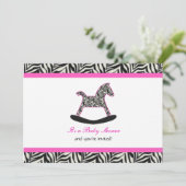 Invitation à la fête du Cheval de Zebra (Debout devant)