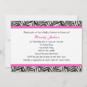 Invitation à la fête du Cheval de Zebra (Dos)