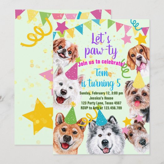 Invitation à la fête du chien (Devant / Derrière)