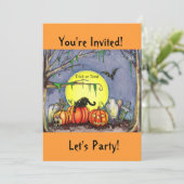 Invitation à la fête du cimetière d'Halloween (Debout devant)