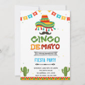 Invitation à la fête du Cinco de mayo (Devant)