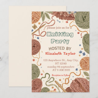 Invitation à la fête du club de tricot