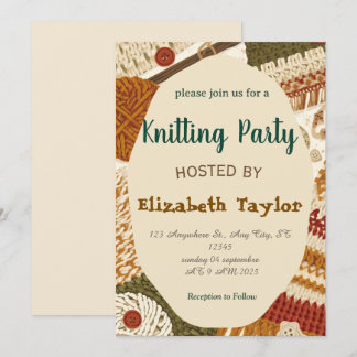Invitation à la fête du club de tricot