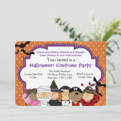 Invitation à la fête du costume d'Halloween (Debout devant)