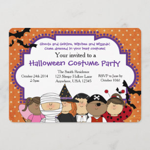 Invitation à la fête du costume d'Halloween