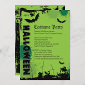 Invitation à la fête du costume d'Halloween (Devant / Derrière)