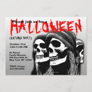 Invitation à la fête du costume d'Halloween Pirate
