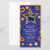 Invitation à la fête du costume Hallowen pour les  (Devant / Derrière)