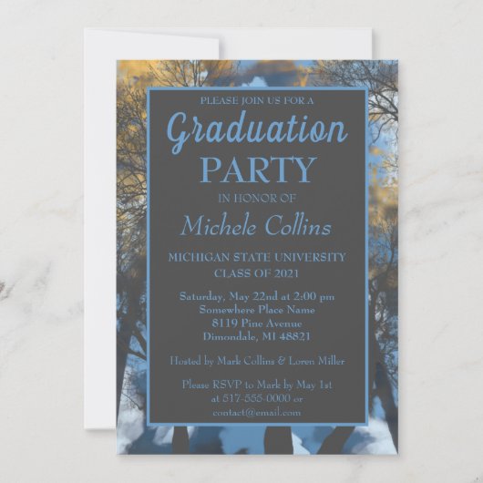 Invitation à la fête du coucher de soleil de Forêt (Devant)