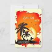 Invitation à la fête du coucher de soleil sur la p (Dos)