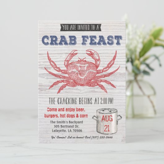 Invitation à la fête du crabe (Debout devant)