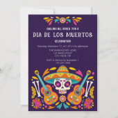 Invitation à la fête du crâne de Dia De Los Muerto (Devant)