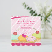 Invitation à la fête du Cupcake (Debout devant)