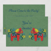 Invitation à la fête du Dala Horse (Devant / Derrière)