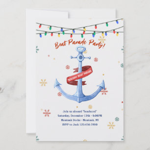 Invitation à la fête du défilé de bateaux nautique