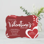 Invitation à la fête du dîner blanc rouge moderne (Debout devant)