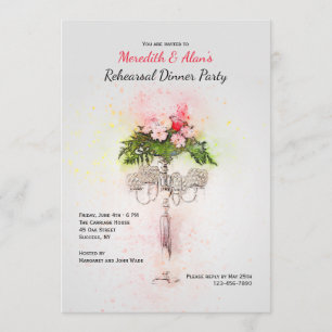 Invitation à la fête du dîner de Candelabra