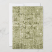 invitation à la fête du dîner rustique (Dos)