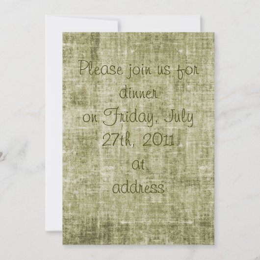 invitation à la fête du dîner rustique (Dos)