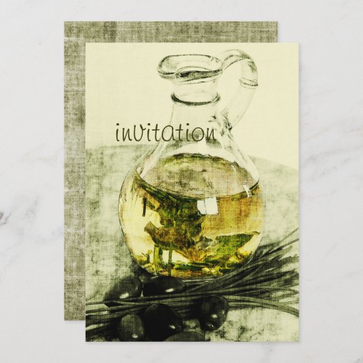 invitation à la fête du dîner rustique (Devant / Derrière)