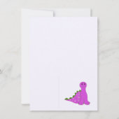 Invitation à la fête du dinosaure violet (Dos)