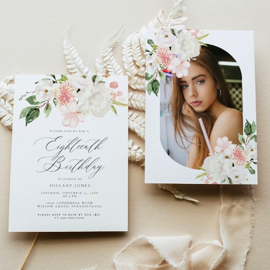 Invitation à la fête du dix-huitième anniversaire 