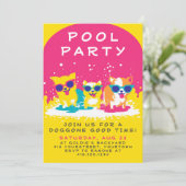 Invitation à la fête du Doggie Pool | Personnalisa (Debout devant)