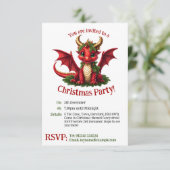 Invitation à la fête du dragon de Noël (Debout devant)