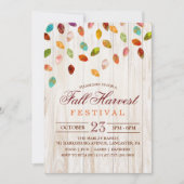 Invitation à la fête du festival de récolte d'auto (Devant)