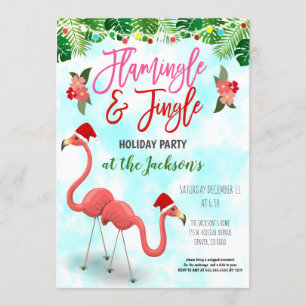 Invitation à la fête du Flamant rose de Noël