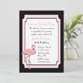 Invitation à la fête du Flamant rose rose et noir (Debout devant)