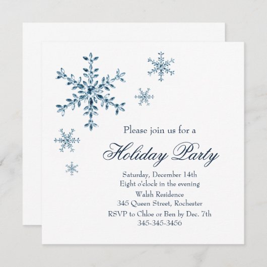 Invitation à la fête du glamour (blanc) (Devant / Derrière)