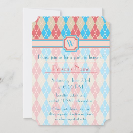 Invitation à la fête du Jacquard de plage (Devant)