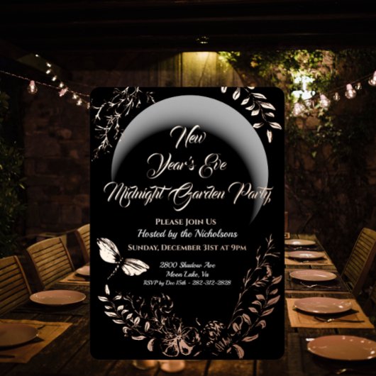 Invitation à la fête du jardin de minuit