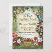 Invitation à la fête du jardin du pays des merveil (Dos)