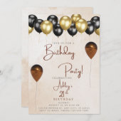 invitation à la fête du jour de naissance (Devant / Derrière)