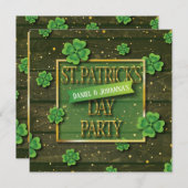 Invitation à la fête du jour de St. Patrick (Devant / Derrière)